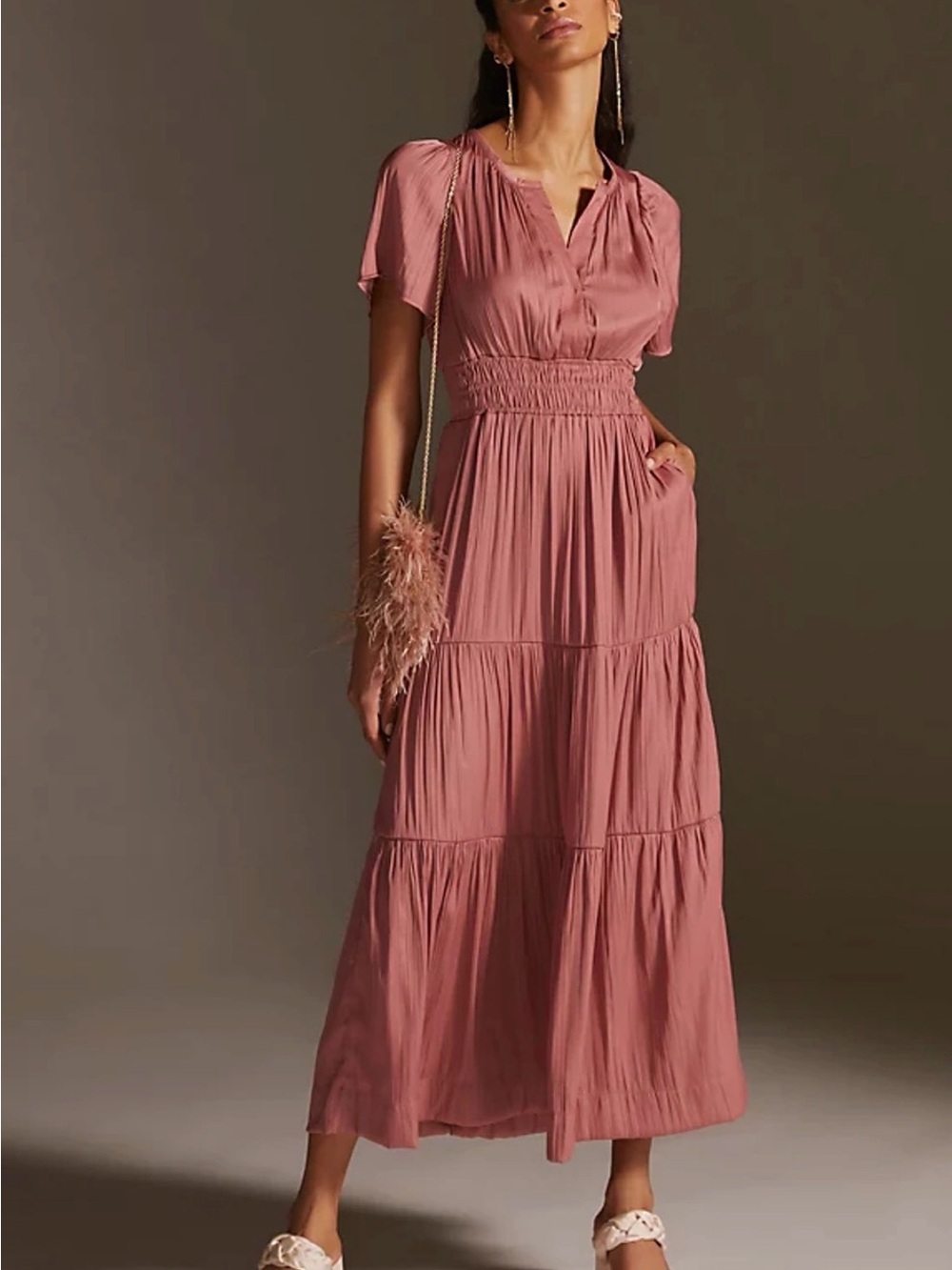 Anthropologie velvet maxi dress